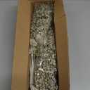 Sea Team 24-Pack Artificial Glitter Berry Stem Ornaments, Decorative Bead Sticks, Glittery Twigs, Picks, Branches for Christmas Tree, Small Vase, Holiday, Wedding, Party (17 Inches, Champagne)