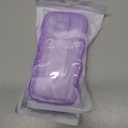 Anuck for iPhone 13 Pro Case Wavy Edge Clear Back Design, Anti-Slip Grip Cute Wave Curly Frame Shape Shockproof Soft TPU & Hard Bumper Protective Phone Case Cover for Women Girls, Purple 2 pack