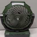 FRIZCOL 3-in-1 Camping Fan - Portable Fans Rechargeable - 48000mAh Battery Powered Fan with Light & Remote for Indoor, Outdoor, Tent, Travel, Fishing, Jobsite, Gifts for Men Dad Him - Green, Large