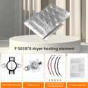 Upgraded964p3 61927 Dryer Heating Element Kit for Speed Queen,Replaces 964P3 61927 503978 510329 Maytag Amana Dryer Parts Compatible with ADE35RGS173TW01,ADE3LRGS171TW01 Models by MIFLUS