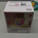 Mini Karaoke Machine, Portable Bluetooth Karaoke Speaker with 2 Wireless Microphones and Party Lights for Kids and Adults, Birthday Gifts for Girls Boys Family Home Party (Black 2 Mics)