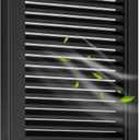 14" x 20" Aluminum Alloy Gable Vent - Never Rust, Heat Dissipation & Condensation Prevention, Ideal for Shed, Attic, Wall, Door & Shipping Container - Vent Opening: 12" x 18" (Black)