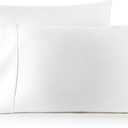 HC Collection King Pillow Cases Set of 2- Microfiber, Extra Soft Pillowcases - Easy Care & Machine Washable - White