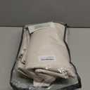 INOVADAY 100% Blackout Curtains for Bedroom, Black Out Curtains 90 Inch Long, Clip Rings Linen Blackout Drapes, Thermal Insulated Room Darkening for Living Room, 2 Panels - Cream,W50xL90