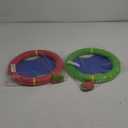 Fun Bouncy Paddle & Stringy Ball Toss & Catch Game - Easy to Use for Kids All Ages - Soft Foam Design for Safe Play Indoors or Outdoors - Also Works as Flying Disc - Great Gift Idea for Boys & Girls (Red & Green)