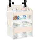 Ofiray-home Hanging Diaper Organizer for Changing Table,Cribs,Car,Playard or Wall & Nursery Organization - Spacious & Durable 2-Tier Diaper Organizer- Hold 90+ Diapers, Won't Deform, Grey