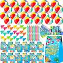 Pool Party Favors and Beach Party Favors - 120 PCS Party Bag Stuffers for Kids Including Beach Balls, Kids Sunglasses Bulk, Bubble Wands, and More for Beach Pool Party Favors, Birthday Party Supplies