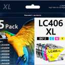 LC406XL Ink Cartridges with High-Yield Replacement for Brother LC406 XL Work with MFC-J4335DW MFC J4535DW MFC-J5855DW MFC-J5955DW MFC-J6555DW MFC-J6955DW Printers (5 Pack)