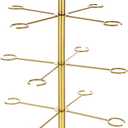Cocktail Tree Stand, Metal Drink Tower, 3 Tier - 12 Holders For Champagne, Martini, Margarita Cups - Gold, Large