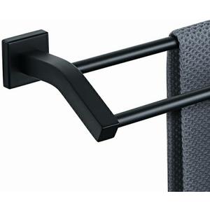 Alise Bath Double Towel Bars Towel Racks for Bathroom,Wall Mount Towel Holder 20-Inch Heavy Duty SUS304 Stainless Steel Towel Hanger Rail,Matte Black