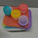 Caperci Original Bento Snack Box Containers for Kids & Adults - Lunchable Food Containers 5 Compartments with 4 Leakproof Small Containers, BPA-Free, Set of 4