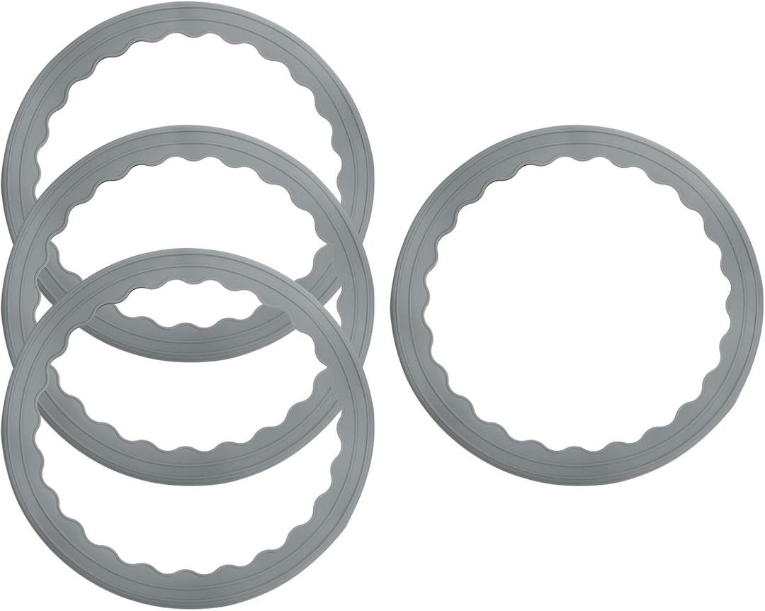 uxcell 4 Pcs Bar Stool Leg Protectors Ring Non Slip Silicone Chair Leg Floor Protector for 14.5" to 16.5" Round Base Pads Bottom Protect Wooden Floor No Scratches No Noise, Grey
