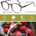Lightweight Reading Glasses Women Trendy Round Readers 1.0 1.25 1.5 1.75 2.0 2.25 2.5 2.75 3.0 3.25 3.5 3.75 4.00 5.00 6.00 (Grey Tortoise, 2.25)
