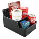 keketuohai Car Storage Organizer Between Seats,Center Console Armrest Storage Box Back Seat Organizer with Small Compartment Car Interior Storage Box,Cup Holder Tray with Non-slip Mat(Black)