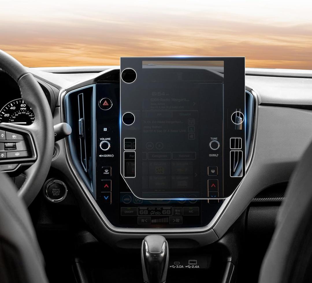 CDEFG For 2024 2025 2026 Subaru Crosstrek Screen Protector - 11.6 Inch Matte Anti Glare Tempered Glass - Crosstrek (Premium, Sport, Limited, Wilderness) Touchscreen Accessories