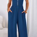 Women's Jumpsuit Size XL, Navy Blue