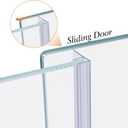 78" (2pieces X39") Sliding Shower Door Side Seal Strip Frameless Shower Door Side Sweep for 3/8" Sliding Glass Door, with 3/5" Flip