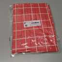 Rectangle Vinyl Table Cloth 30x72, Waterproof Elastic Fitted Tablecloth with Flannel Backing, Plastic Table Cover for Picnic, Camping, Outdoor, Red