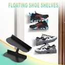 Floating Shoe Shelves Wall Mount, Sneaker Wall Display Shelf, Metals, Black H-Shape Design, Suitable for Use at Home and Collection Shops (2 Pcs)