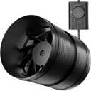 Hon&Guan 6 Inch Upgrade Inline Duct Fan with Stepless Speed Controller - 345 CFM, 20W Low Power, Low Noise Ventilation Fan for Grow Tents, Hydroponics, Basements