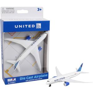 Daron Toy Airplane United Airlines Die-Cast Metal Model Airplane Toy with Plastic Parts for Kids Ages 3+