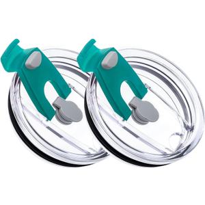 20 oz Tumbler Lids, 2 Pack Spillproof Splash Resistant Lid for Yeti,Beast,Juro,Ozark Trail,Atlin,Coffee Mug and More Cooler Cup,Covers for 20 Ounce Tumbler (Green, 20 OZ)