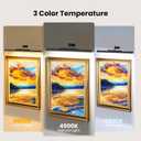 24 Inch Picture Light - Black 6000mAh Battery Operated Wireless Wall Sconce with Remote & Timer for Paintings, Gallery, Mirror & Artwork