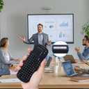 iPazzPort Dual Mode Mini Wireless Keyboard with Touchpad, Bluetooth & 2.4GHz Dual Mode Handheld Remote Controller, Portable Keyboard for Smart TV, Android TV Box, PC, HTPC, Projector