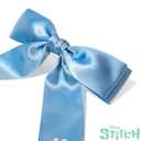 2 x LUV HER Disney Lilo & Stitch Long Tail Hair Bow Set for Girls  Pink & Blue Satin Bows with Stickers  DIY Hair Accessories for Kids Ages 3+