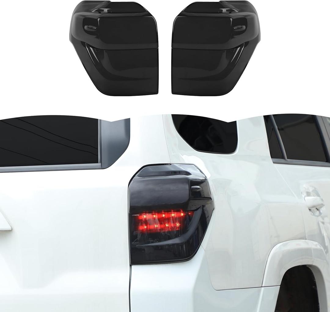 RT-TCZ Smoked Black Tail Light Lamp Cover Guard Trim Decoration Exterior Accessories for Toyota 4Runner 2014-2023