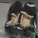 Shoeslocker Men's Slippers Indoor Outdoor Warm Soft Plush Memory Foam House Slippers for Men Comfortable Bedroom Moccasin Slipper Non-Slip (13, Black)