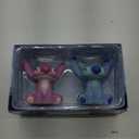 Enesco Disney Ceramics Stitch and Angel Salt and Pepper Shaker Set, 3.5 Inch, Multicolor