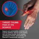 MUELLER Sports Medicine Adjust-to-Fit Thumb Stabilizer, Spica Splint, Thumb Pain Relief Brace for Men and Women, Ideal for De Quervain's Tenosynovitis, Arthritis, Sprains, Fits Right or Left (Black, S)