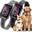 Dog Bark Collar 2 Pack, Smart Bark Collars for Dogs 5130 lbs, Upgraded Anti Bark Training Collar with Beep, Vibration & Shock, 9 Sensitivity Levels, 5 Training Modes, Rechargeable & IPX7 Waterproof