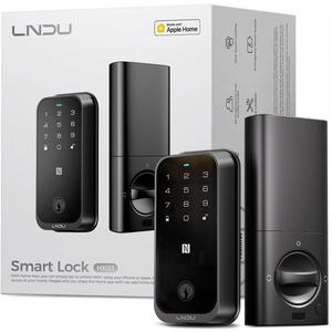 Smart Lock HK01, Keyless Entry Door Lock with Apple Home Key, Fingerprint Deadbolt, Supports Apple Homekit, Safety Lock for Front Door, Easy Installation, Auto-Locking
