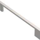 Alzassbg 10 Pack Brushed Satin Nickel Cabinet Pulls, 6.3 Inch(160mm) Hole Centers Rectangle Cabinet Handles Kitchen Pulls for Drawers and Cabinets AL3051SN