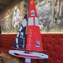 53" Remote Control Boat Wind Power 2.4G Unpowered Assembled Electric RC Sailing Boat for Hobby Adults (S)