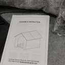 Indoor Dog House, Elevated Foldable Dog Cave Bed with Removable Plush Mat for Medium Dogs and Cats Up to 20.8 Inches Long