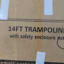 Trampoline Outdoor 14FT 12FT 10FT 8FT with Safety Enclosure Net, Recreational Trampoline for Kids and Adults, Anti-Rust, ASTM Approved, Black