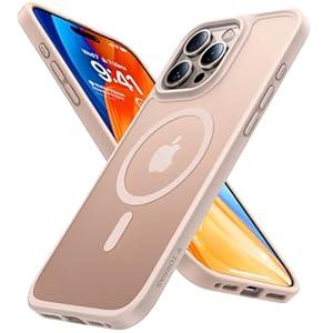 TORRAS Magnetic Shockproof for iPhone 16 Pro Max Case, [4X Military-Grade Protection] [Compatible with MagSafe] Translucent Case for iPhone 16 Pro Max Anti-Scratch Guardian 6.9", Gold
