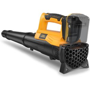 Cordless Leaf Blower for Dewalt 20V Battery, 400 CFM Electric Leaf Blower with 110-MPH, Copper Motor & Turn on Hold Mode, Built-in Protection for Lawn Care (NO Battery) (Yellow)
