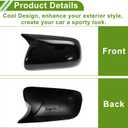 Motoforti 1 Pair ABS Left Right Side Mirror Cover Cap Replacement Gloss Black for Toyota Corolla 2009-2013 Ox Horn Mirror Guard Cover