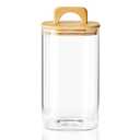 Sweejar 2 qt Glass Food Storage Jars with Airtight Lid, Half Gallon Laundry Pods Container, 64 oz Glass Jars for Laundry Room Organization, 1 Pack