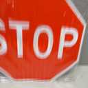 OLANZU Crossing Guard Hand Held Stop Sign with Handle, 18x18", Reflective, Stop-Stop | 1 Pack