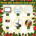 Knitgrip 50 Pcs Sublimation Buttons Blanks with Pins 3 Inch MDF Buttons Pins Heat Transfer Sublimation Blanks Christmas Badge Name Tags for Projects DIY Crafts Gifts