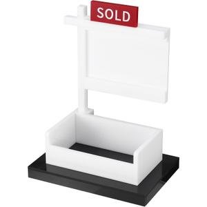 FRIUSATE Real Estate Business Card Holder Display Sold Sign for Realtor Business Desktop Realtor Business Card Holder Storage Agent Office Reception Holds 3.58 x 2.2 inch
