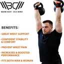 WARM BODY COLD MIND - Weightlifting Wrist Wraps for Cross Training, Powerlifting, Deadlift, Gym, Workout, Exercises & Fitness, Heavy-Duty Wrist Support, Thumb Loop (12" Red Chili)