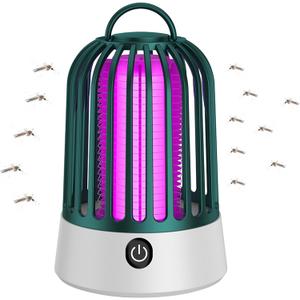 Bug Zapper, Outdoor Indoor Electric Mosquito Zapper, Portable Rechargeable Bug Zapper, Fly Trap, Waterproof Insect Killer, Electric Fly Zapper for Home, Patio, Camping (Green)