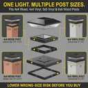 T-SUN 12 Pack Solar Post Cap Lights 4x4 5x5 6x6, Outdoor Waterproof Solar Deck & Fence Post Lights, Warm White/Cool White for Wood & Vinyl Posts, Fence, Deck, Gate & Porch