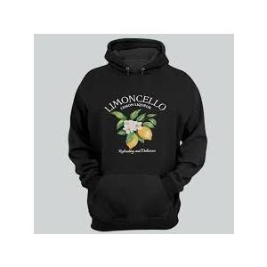 SweatyRocks Women's Drawstring Lemon Graphic Hoodies Fleece Sweatshirts Fall Fashion Pullover Sweaters (Light Grey)